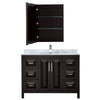 Custom image for Dark Espresso with Polished Chrome Trim / White Carrara Marble / Medicine Cabinet