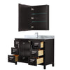 Custom image for Dark Espresso with Polished Chrome Trim / White Carrara Marble / Medicine Cabinet