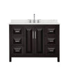 Custom image for Dark Espresso with Polished Chrome Trim / Giotto Quartz / No Mirror