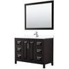 Custom image for Dark Espresso with Polished Chrome Trim / White Cultured Marble / 46