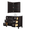 Custom image for Dark Espresso with Polished Chrome Trim / White Cultured Marble / Medicine Cabinet