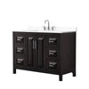 Custom image for Dark Espresso with Polished Chrome Trim / White Cultured Marble / No Mirror