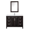 Custom image for Dark Espresso with Polished Chrome Trim / White Quartz / Medicine Cabinet