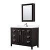 Custom image for Dark Espresso with Polished Chrome Trim / White Quartz / Medicine Cabinet
