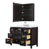 Custom image for Dark Espresso with Polished Chrome Trim / White Quartz / Medicine Cabinet