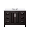 Custom image for Dark Espresso with Polished Chrome Trim / White Quartz / No Mirror