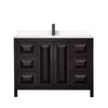 Custom image for Dark Espresso with Matte Black Trim / Carrara Cultured Marble / No Mirror