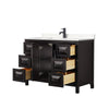 Custom image for Dark Espresso with Matte Black Trim / Carrara Cultured Marble / No Mirror