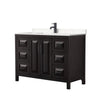 Custom image for Dark Espresso with Matte Black Trim / Carrara Cultured Marble / No Mirror