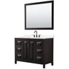 Custom image for Dark Espresso with Matte Black Trim / Carrara Cultured Marble / 46