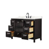 Custom image for Dark Espresso with Matte Black Trim / Carrara Cultured Marble / No Mirror