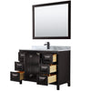 Custom image for Dark Espresso with Matte Black Trim / White Carrara Marble / 46