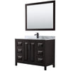 Custom image for Dark Espresso with Matte Black Trim / White Carrara Marble / 46