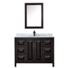 Custom image for Dark Espresso with Matte Black Trim / White Carrara Marble / Medicine Cabinet