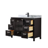 Custom image for Dark Espresso with Matte Black Trim / White Carrara Marble / No Mirror