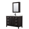 Custom image for Dark Espresso with Matte Black Trim / Giotto Quartz / Medicine Cabinet