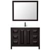 Custom image for Dark Espresso with Matte Black Trim / White Cultured Marble / 46