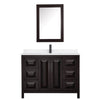 Custom image for Dark Espresso with Matte Black Trim / White Quartz / Medicine Cabinet