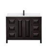 Custom image for Dark Espresso with Matte Black Trim / White Quartz / No Mirror