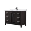 Custom image for Dark Espresso with Matte Black Trim / White Quartz / No Mirror