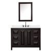 Custom image for Dark Espresso with Matte Black Trim / White Quartz / Medicine Cabinet