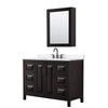 Custom image for Dark Espresso with Matte Black Trim / White Quartz / Medicine Cabinet