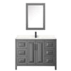 Custom image for Dark Gray with Matte Black Trim / Carrara Cultured Marble / Medicine Cabinet
