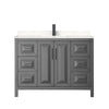 Custom image for Dark Gray with Matte Black Trim / Carrara Cultured Marble / No Mirror