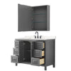 Custom image for Dark Gray with Matte Black Trim / Carrara Cultured Marble / Medicine Cabinet