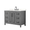 Custom image for Dark Gray with Matte Black Trim / Carrara Cultured Marble / No Mirror