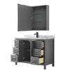 Custom image for Dark Gray with Matte Black Trim / White Carrara Marble / Medicine Cabinet