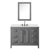 Custom image for Dark Gray with Matte Black Trim / Giotto Quartz / Medicine Cabinet