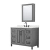 Custom image for Dark Gray with Matte Black Trim / Giotto Quartz / Medicine Cabinet
