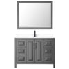 Custom image for Dark Gray with Matte Black Trim / White Cultured Marble / 46
