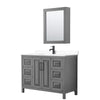 Custom image for Dark Gray with Matte Black Trim / White Cultured Marble / Medicine Cabinet