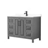 Custom image for Dark Gray with Matte Black Trim / White Cultured Marble / No Mirror