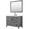 Custom image for Dark Gray with Matte Black Trim / White Cultured Marble / 46