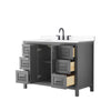 Custom image for Dark Gray with Matte Black Trim / White Cultured Marble / No Mirror