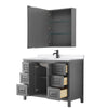 Custom image for Dark Gray with Matte Black Trim / White Quartz / Medicine Cabinet