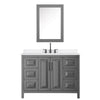 Custom image for Dark Gray with Matte Black Trim / White Quartz / Medicine Cabinet