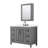 Custom image for Dark Gray with Matte Black Trim / White Quartz / Medicine Cabinet