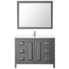 Custom image for Dark Gray with Polished Chrome Trim / Carrara Cultured Marble / 46