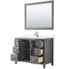 Custom image for Dark Gray with Polished Chrome Trim / Carrara Cultured Marble / 46