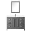 Custom image for Dark Gray with Polished Chrome Trim / Carrara Cultured Marble / Medicine Cabinet