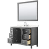 Custom image for Dark Gray with Polished Chrome Trim / Carrara Cultured Marble / 46