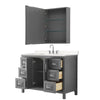 Custom image for Dark Gray with Polished Chrome Trim / Carrara Cultured Marble / Medicine Cabinet