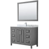 Custom image for Dark Gray with Polished Chrome Trim / White Carrara Marble / 46