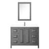 Custom image for Dark Gray with Polished Chrome Trim / White Cultured Marble / Medicine Cabinet