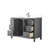 Custom image for Dark Gray with Polished Chrome Trim / White Cultured Marble / No Mirror