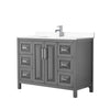 Custom image for Dark Gray with Polished Chrome Trim / White Cultured Marble / No Mirror